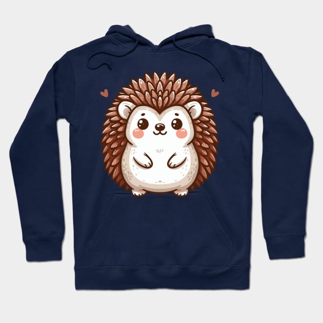 Adorable Hedgehog Charm Hoodie by CreativeArtss